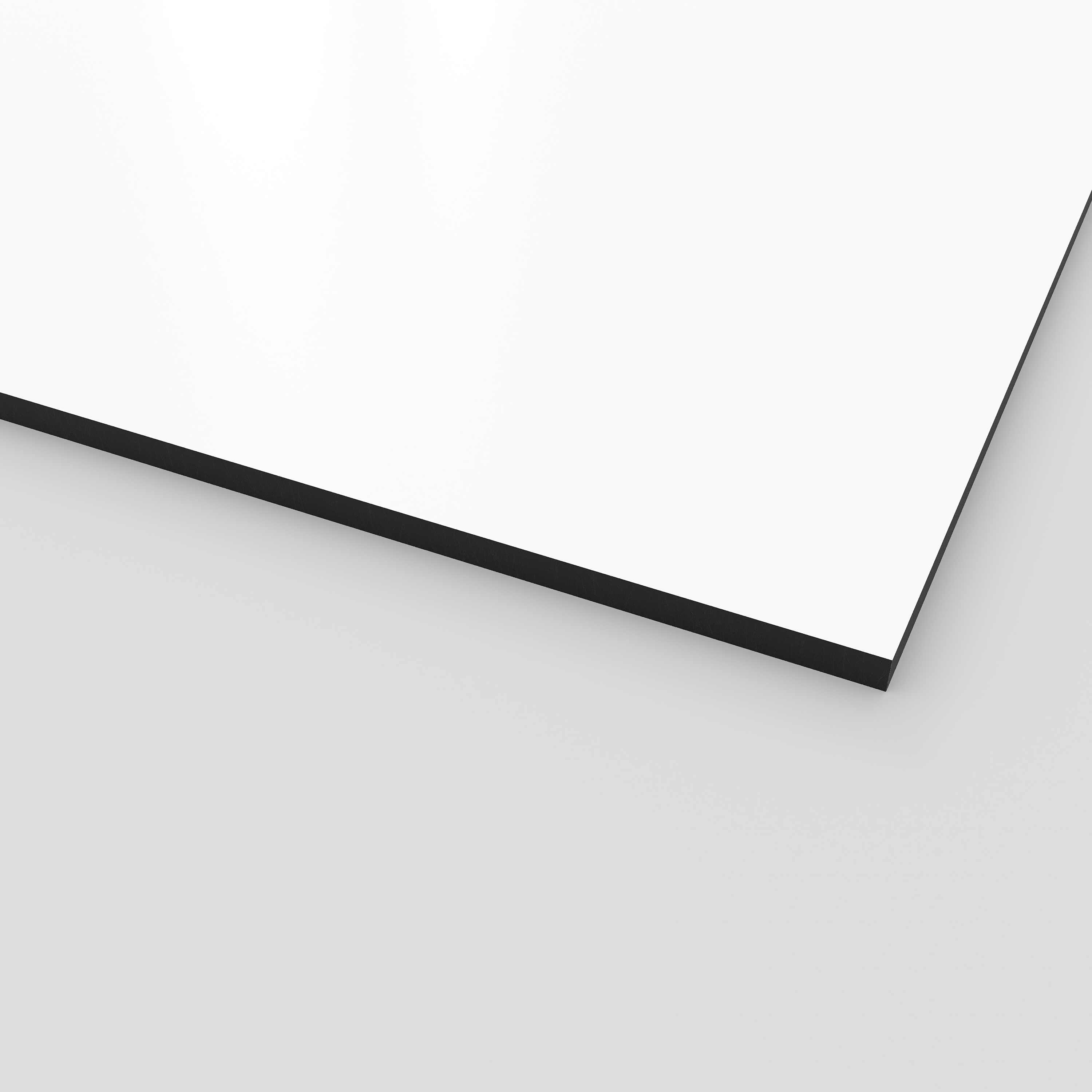 6 mm lyx HPL-Kompaktplatte weiss, ähnl. RAL 9010, beids. dekorativ, schwarzer Kern_0 6 mm lyx HPL-Kompaktplatte weiss, ähnl. RAL 9010, beids. dekorativ, schwarzer Kern_0