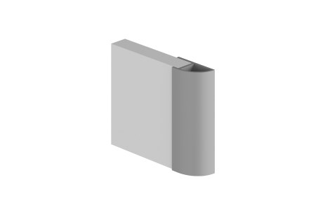Multipanel Profil Typ E - Viertelabschluss - weiß_0