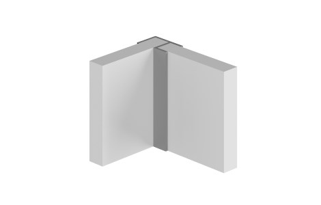 Multipanel Profil Typ 100 - Außenecke 90 Grad - Chrom glanz_0