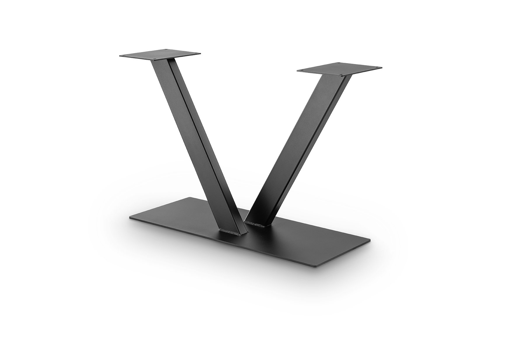 68 cm Tischgestell V-Plaat - matt schwarz pulverbeschichtet_0