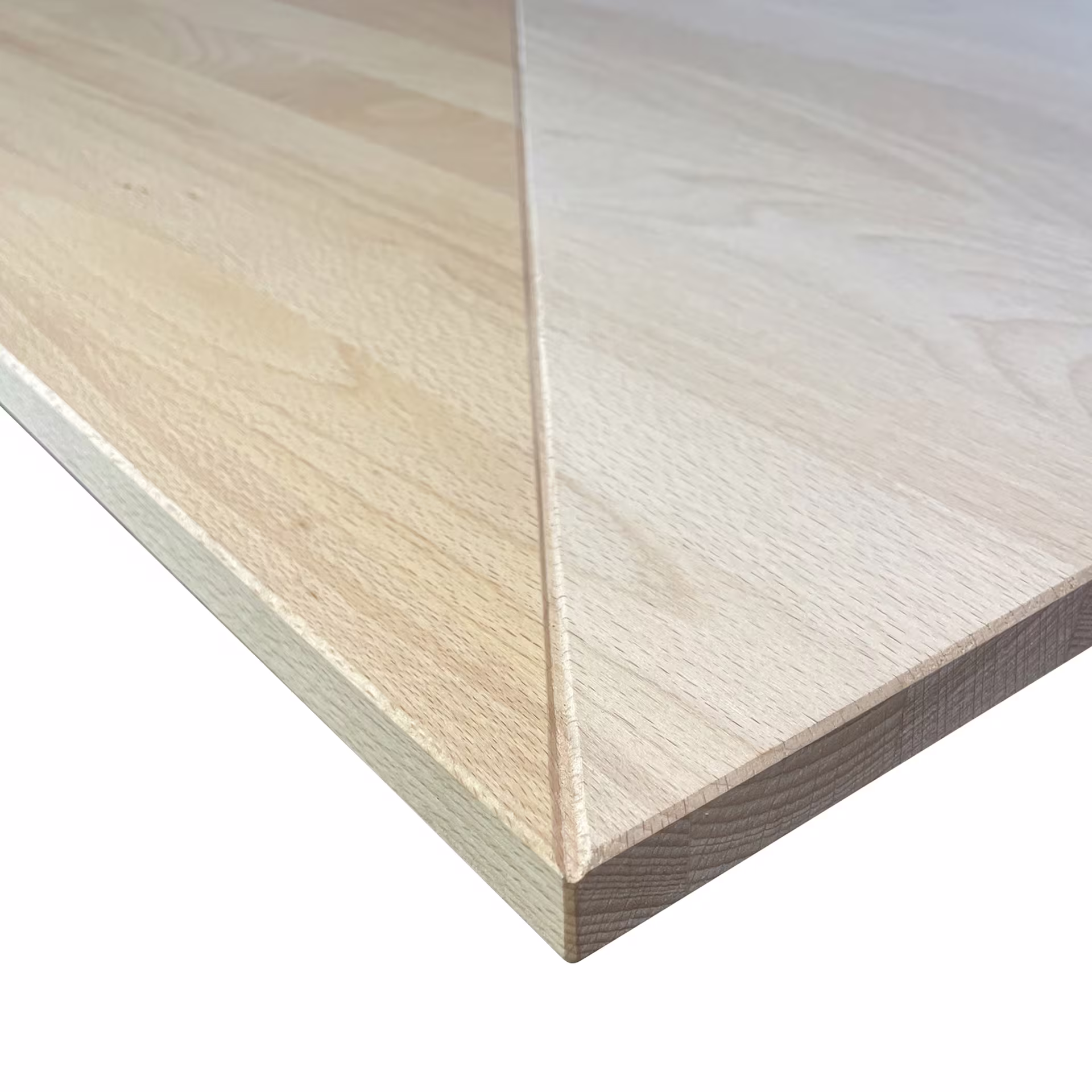 19 mm Buche Leimholzplatte, A/B, durchgehende Lamellen