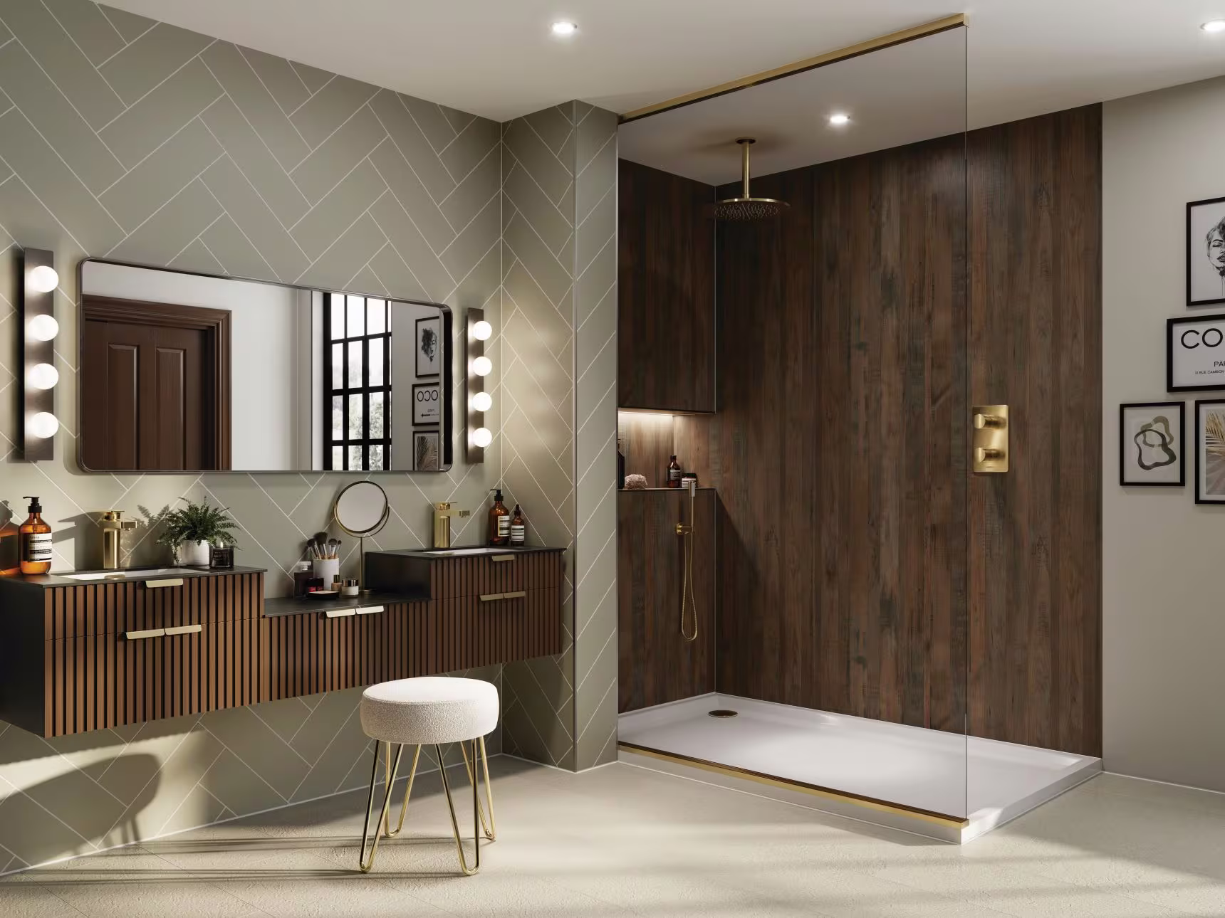 11 mm Multipanel Wandpaneele - Sage Green MT638H - Herringbone Tile Kollektion